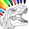 Dinosaures jeu de couleur icon