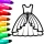 Dress Coloring Game Glitter icon