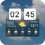 Sense flip clock & weather icon