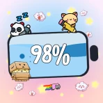 かわいい絵文字バッテリー表示 icon