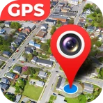 Mapa satelitarna GPS ziemia icon
