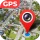 Mapa satelitarna GPS ziemia icon