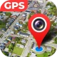 Mapa satelitarna GPS ziemia icon