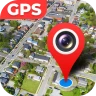 Mapa satelitarna GPS ziemia icon