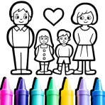 Family Love Coloring Book icon
