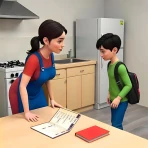 école course garçon simulateur icon