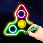 フィンガースピナー：光るアートドロー icon