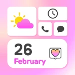 Cute theme かわいい美的壁紙テーマウィジェット icon