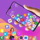 Roll Icon: 3D Hintergrundbild