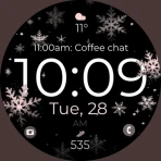 Snowflake rose gold watch face icon