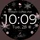 Snowflake rose gold watch face icon