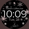 Snowflake rose gold watch face icon