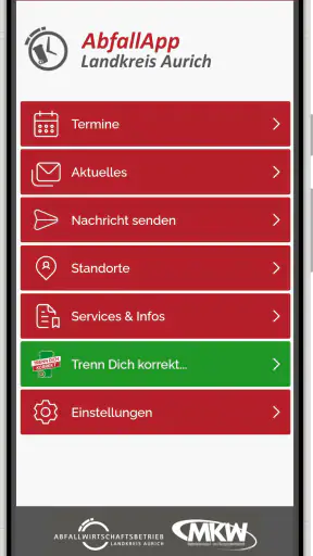 AbfallApp Landkreis Aurich screenshot 1