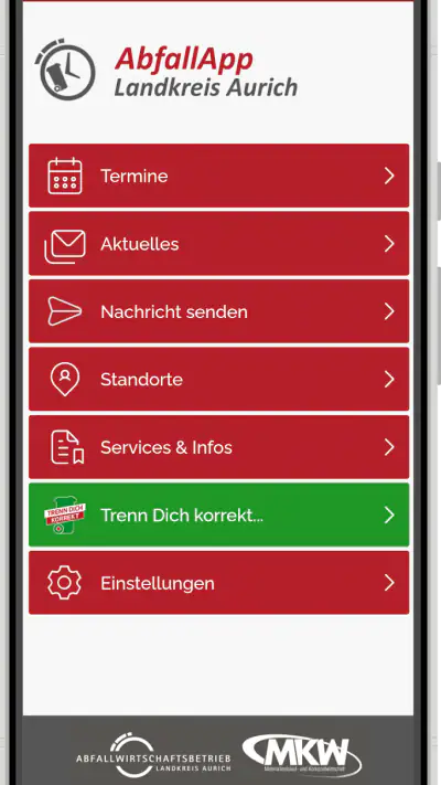 AbfallApp Landkreis Aurich screenshot 1
