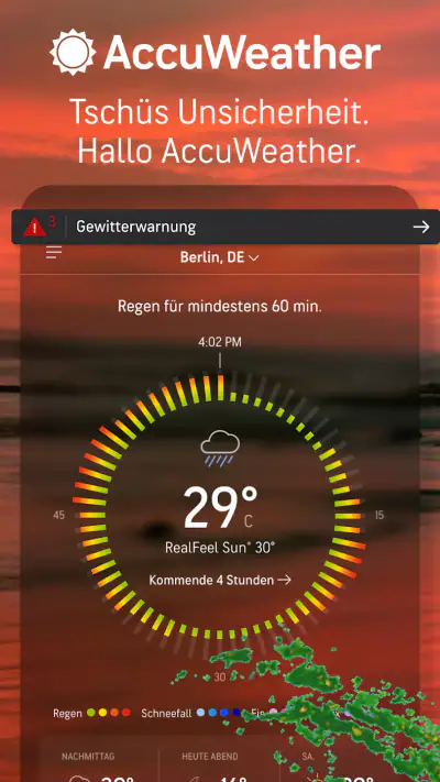 AccuWeather: Wetterradar screenshot 1