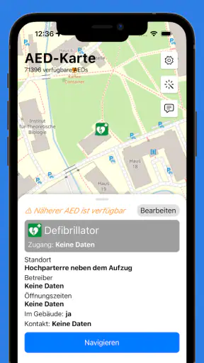 AED-Karte - Defibrillatoren screenshot 1