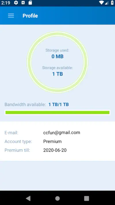 Alfafile.net File Manager screenshot 1