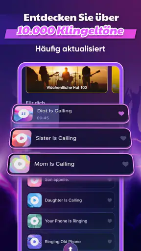 Android Klingeltöne Lieder screenshot 1