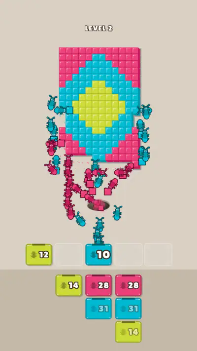 Ants Flow: Pixel Art & Rätsel screenshot 1