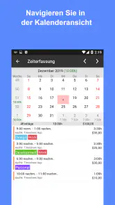 Arbeitszeittabelle Arbeitszeit screenshot