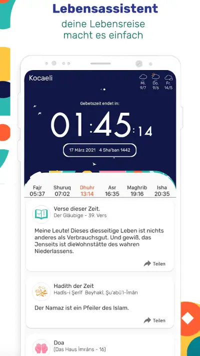 Azan-Zeit Pro :Quran, Qibla screenshot 1