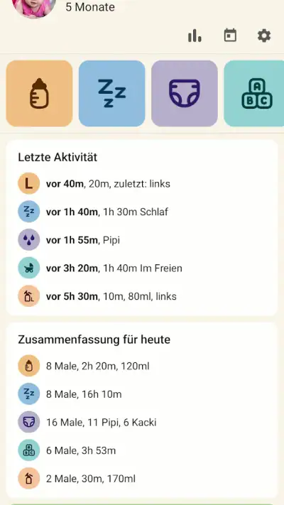 Baby Tracker - Stillen App screenshot 1