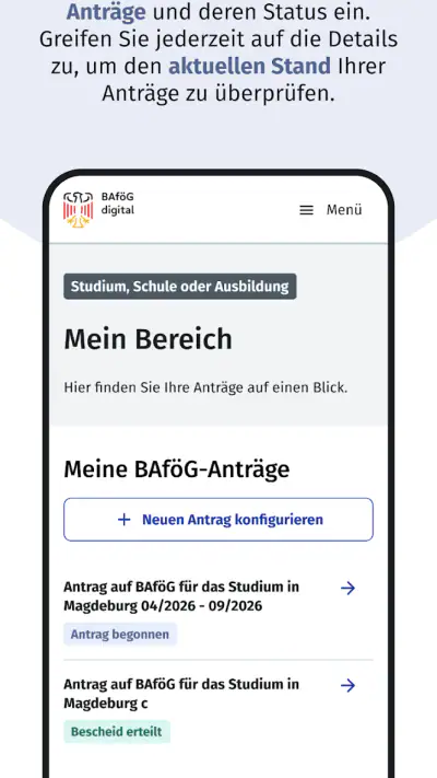 BAföG Digital screenshot 1