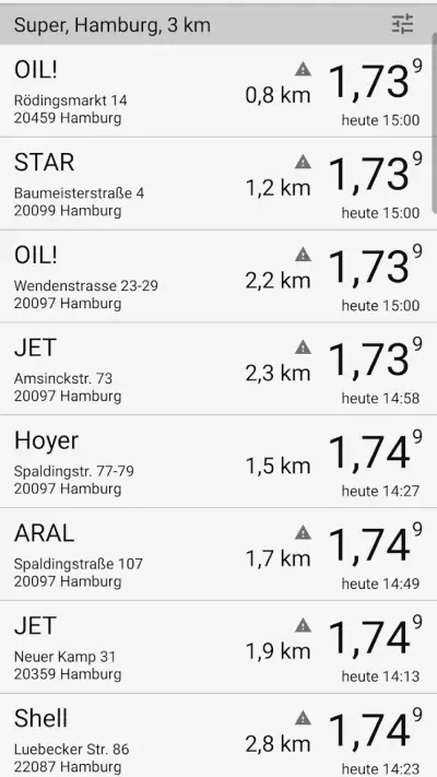 Benzinpreis-Blitz - Tanken App screenshot 1