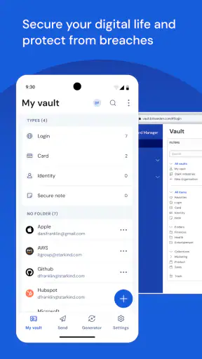 Bitwarden Passwortmanager screenshot 1