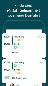 BlaBlaCar: Bus- und Mitfahrten screenshot
