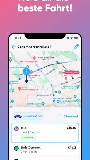 Bliq - Die beste Fahrt finden screenshot 1