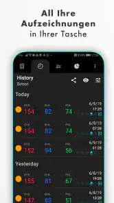 Blutdruck screenshot