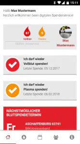 Blutspende - Spenderservice screenshot