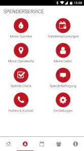 Blutspende - Spenderservice screenshot