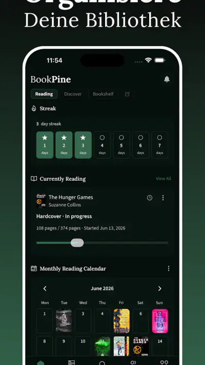BookPine: Buch-Tracker & Stats screenshot 1