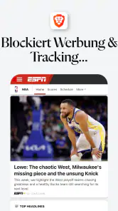 Brave Private VPN Webbrowser screenshot