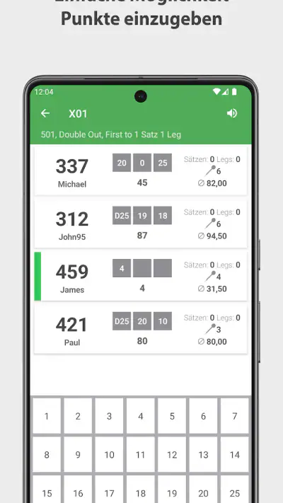 Dart Rechner App Punkte Zähler screenshot 1