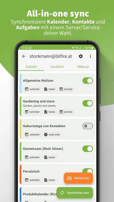 DAVx⁵ – CalDAV CardDAV WebDAV screenshot 1
