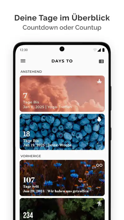 Days To | Countdown und Widget screenshot 1