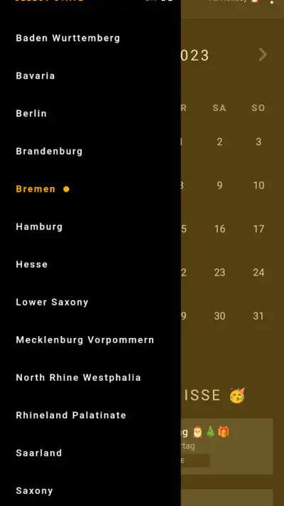 Deutschland Feiertag Kalendar screenshot 1