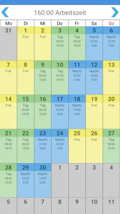 Dienstplan screenshot 1