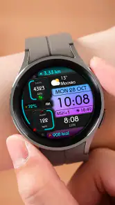 DIGI MONODARK WS74 Watch face screenshot