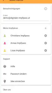 Digitaler Impfpass screenshot