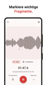 Diktiergerät screenshot