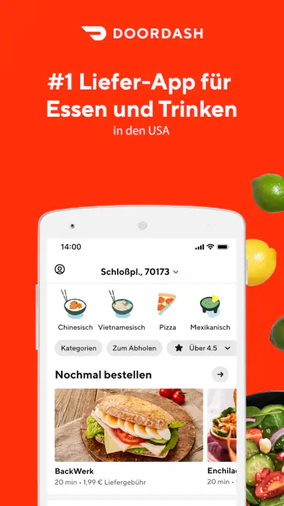 DoorDash - Essenslieferung screenshot 1