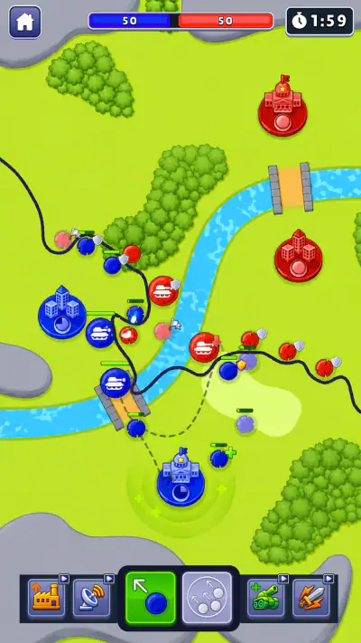 Dots Commander: RTS War screenshot 1