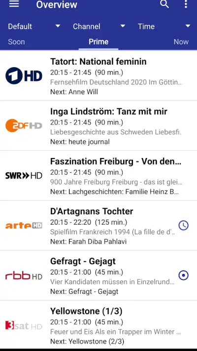 dream EPG Premium screenshot 1