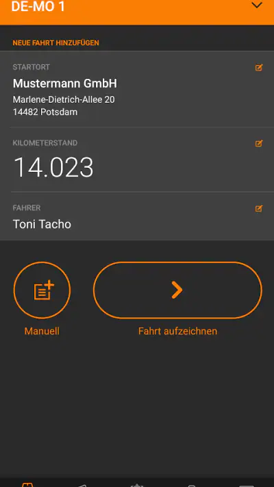 Driverslog Pro 2 - Fahrtenbuch screenshot 1