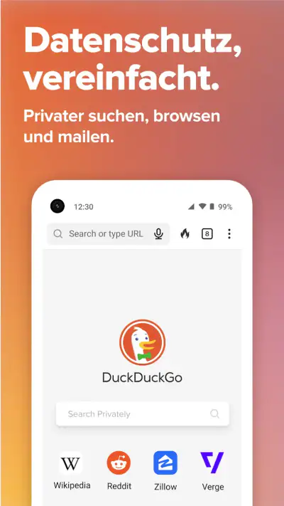 DuckDuckGo Private Browser screenshot 1