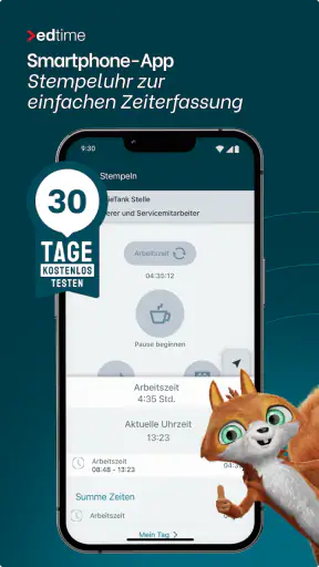 edtime Mitarbeiter-App screenshot 1